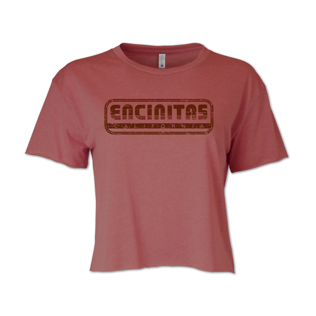 Ladies Encinitas Throwback Crop Tee