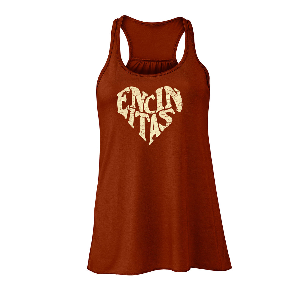 Ladies Encinitas Heart Flowy Racerback Tank