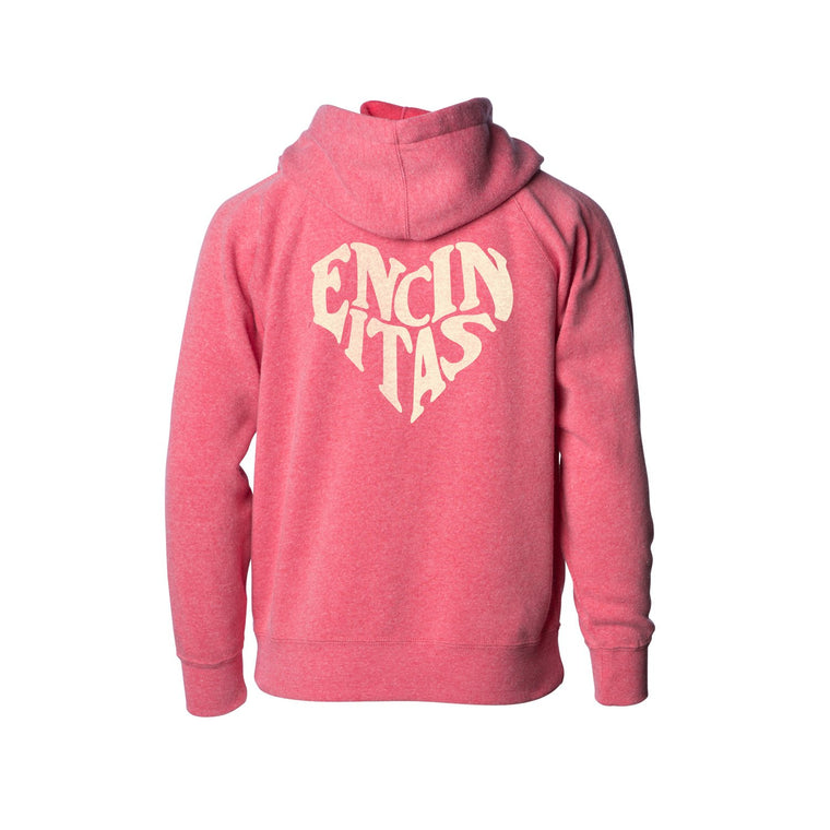 Youth Encinitas Heart Zip Hooded Sweatshirt