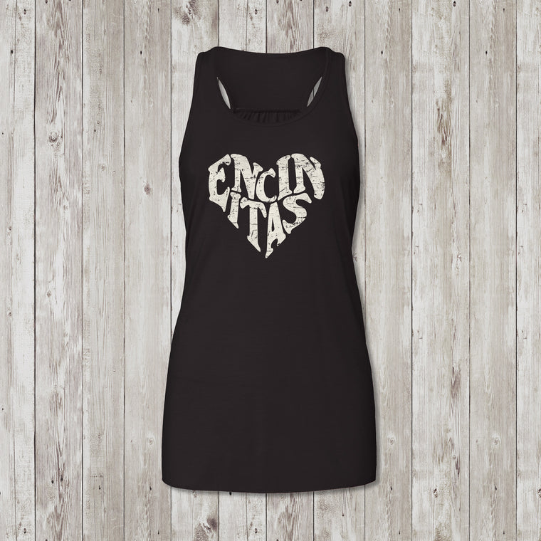 Ladies Encinitas Heart Flowy Racerback Tank