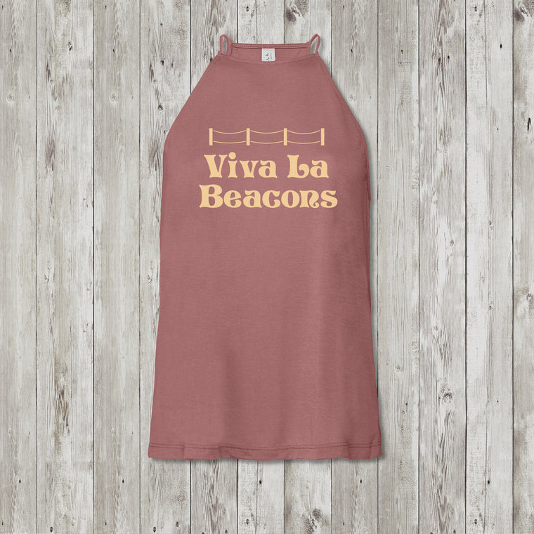 Ladies Viva La Beacons Flowy High Neck Yoga Tank