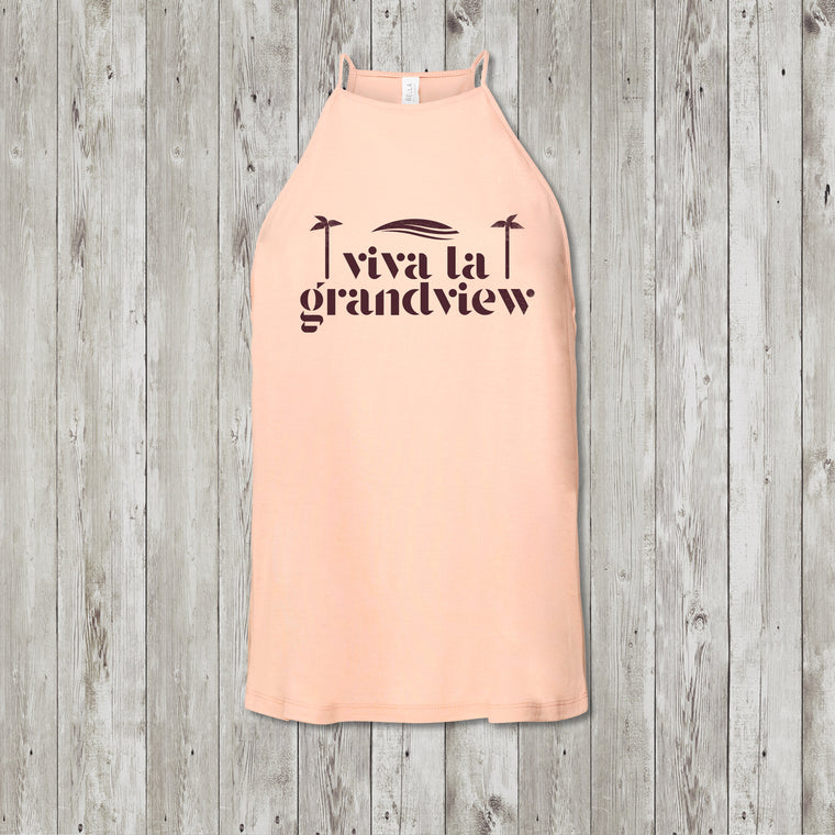 Ladies Viva La Grandview High Neck Yoga Tank