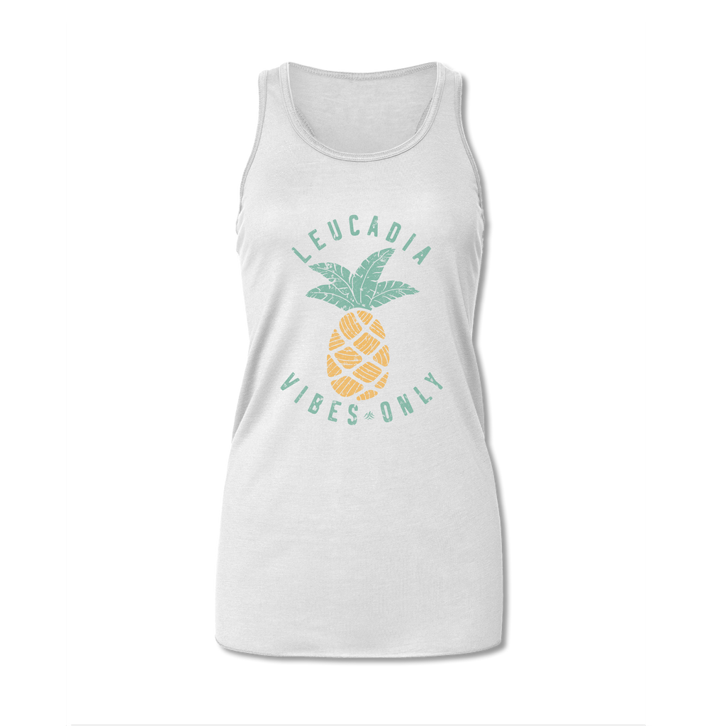 Ladies Leucadia Vibes Only Pineapple Flowy Racerback Tank