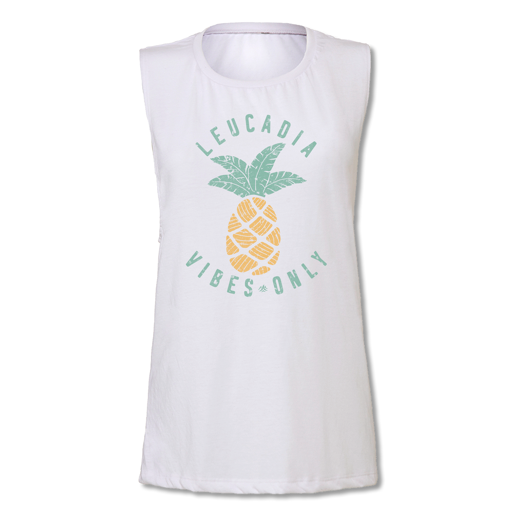 Ladies Leucadia Vibes Only Pineapple Yoga Muscle Tee