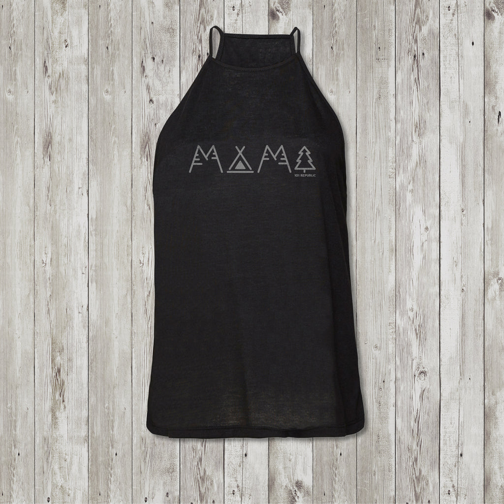 Ladies Mama Camper High Neck Yoga Tank Top