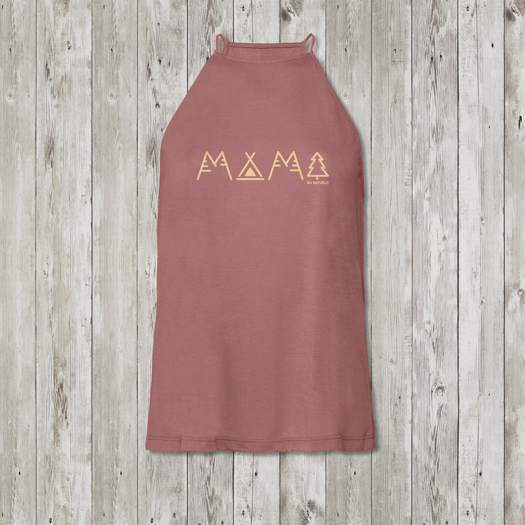 Ladies Mama Camper High Neck Yoga Tank Top