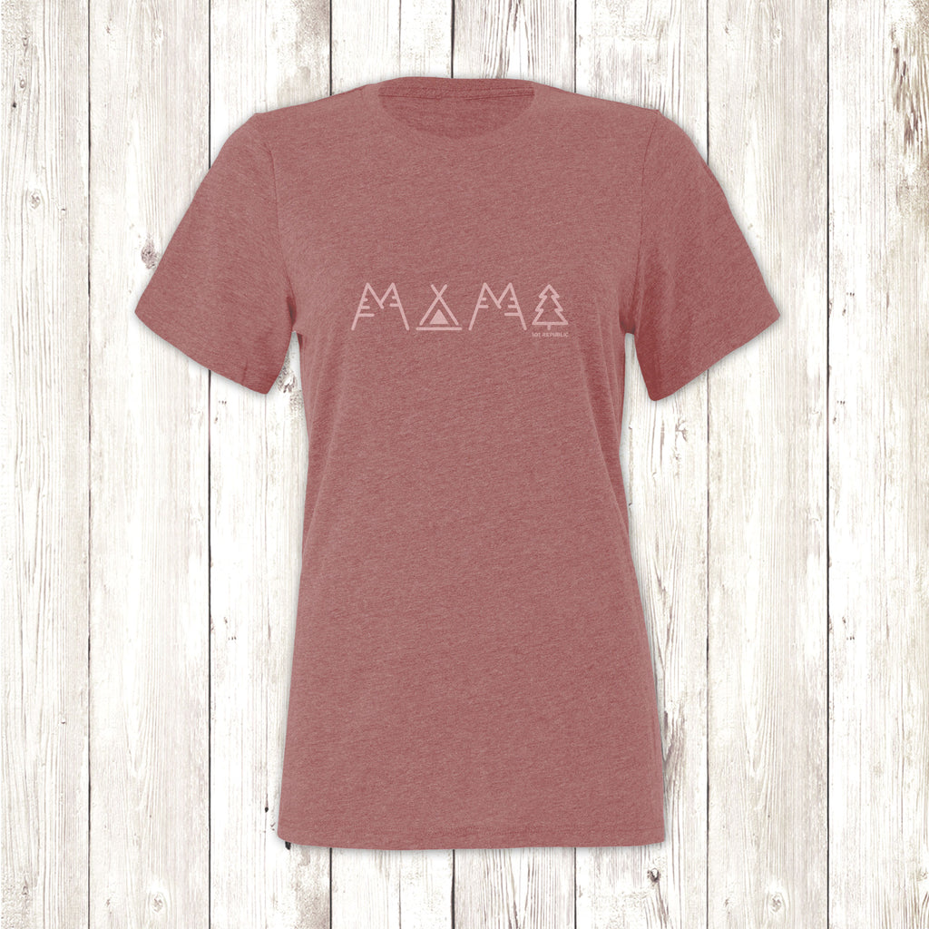 Ladies Mama Camper Crew Neck T-Shirt