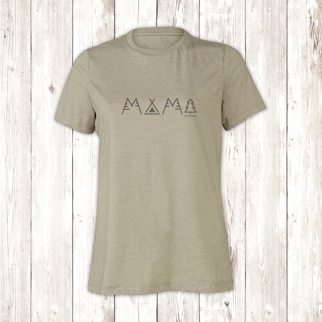 Ladies Mama Camper Crew Neck T-Shirt