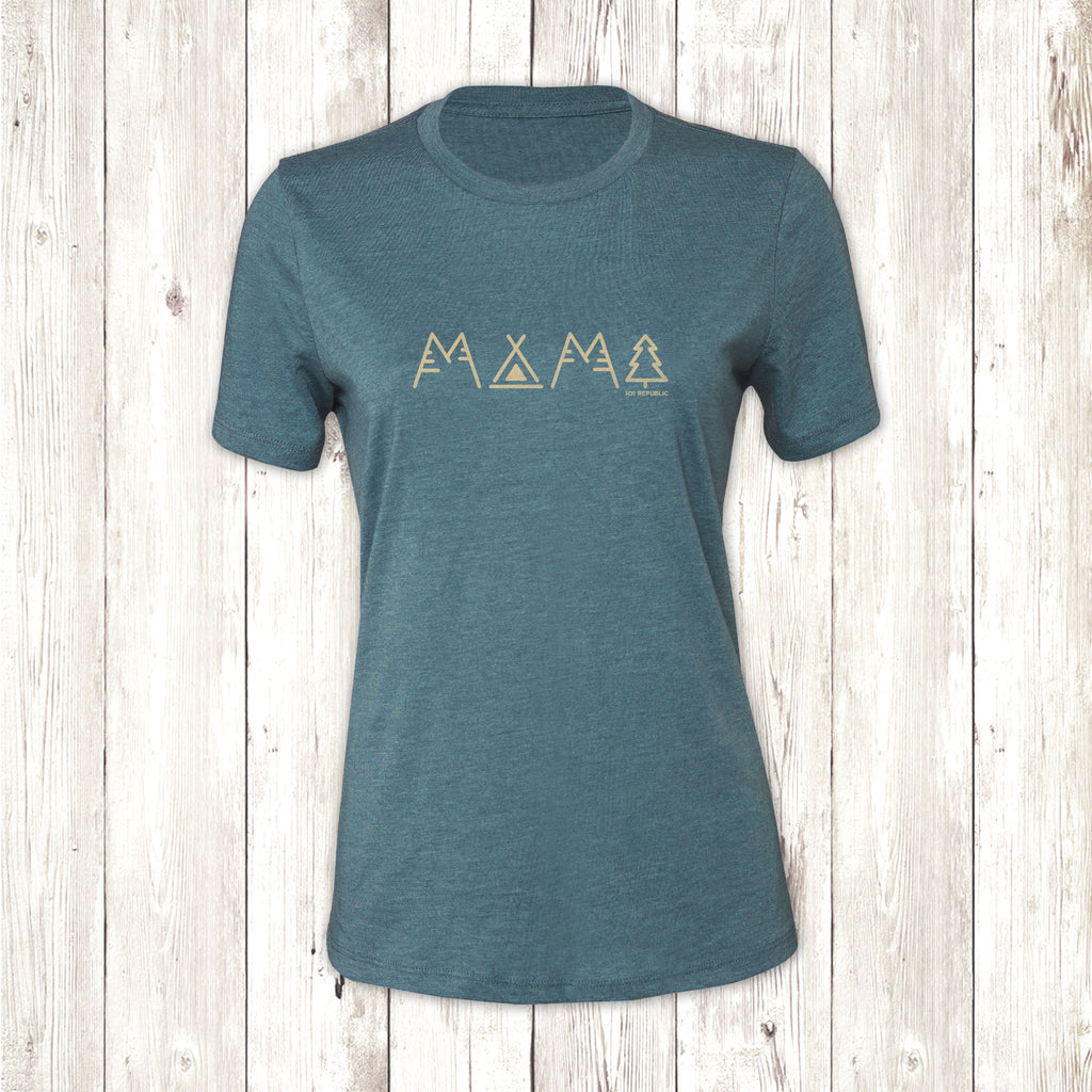Ladies Mama Camper Crew Neck T-Shirt