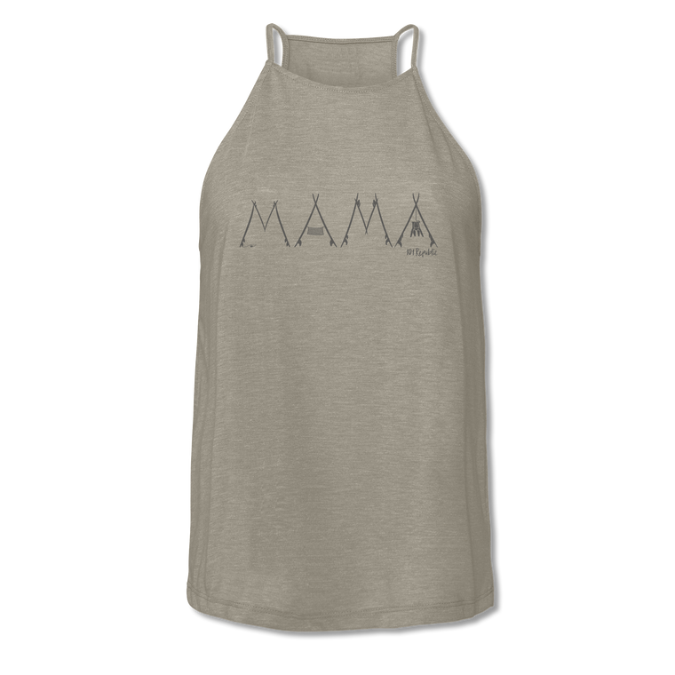 Ladies Surf Mama High Neck Yoga Tank Top