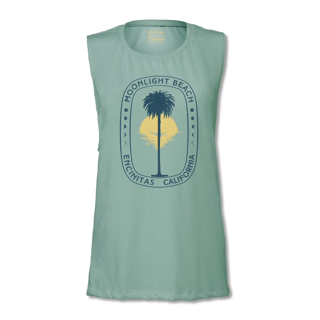 Ladies Moonlight Beach Yoga Muscle Tee