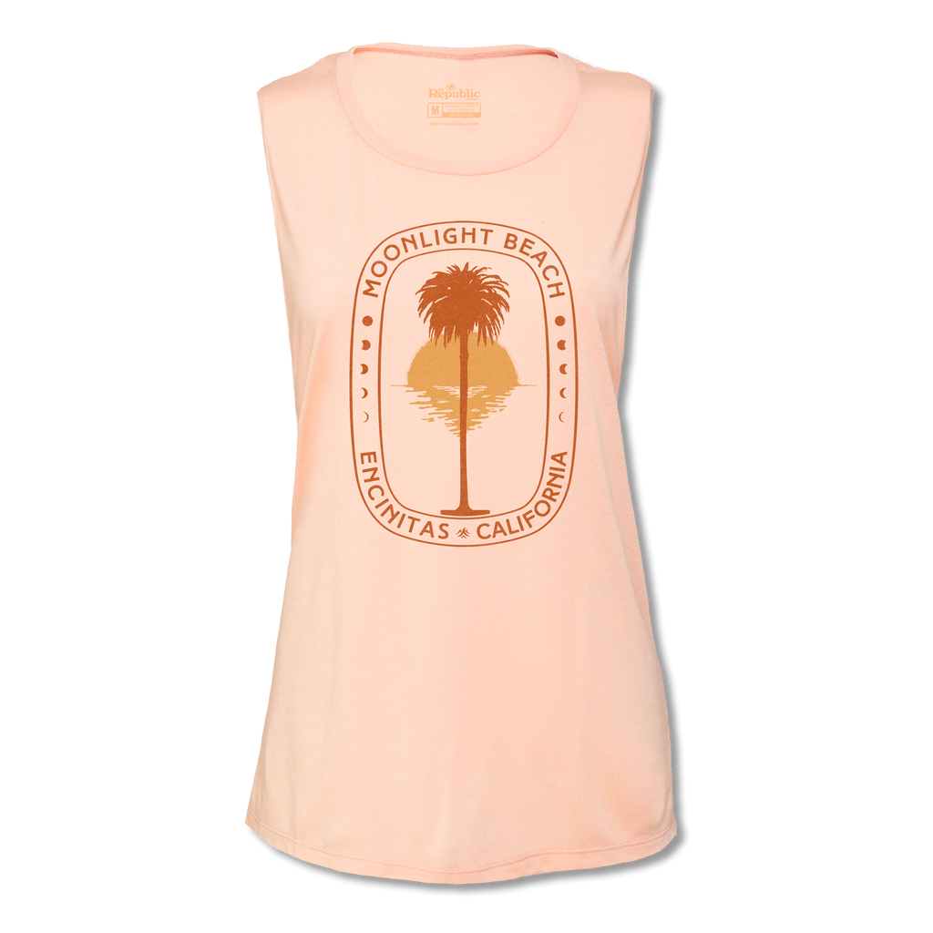Ladies Moonlight Beach Yoga Muscle Tee