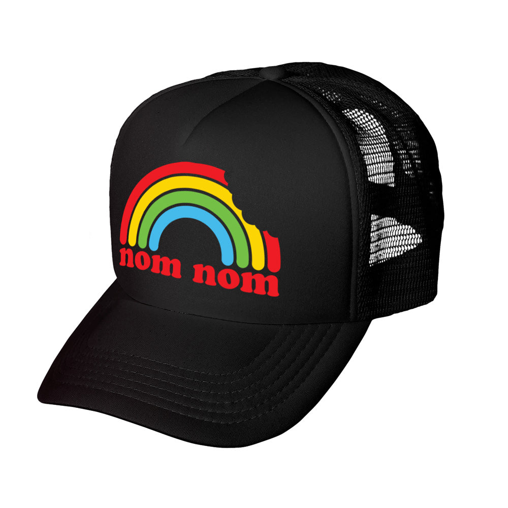 Eat a Rainbow Nom Nom Trucker Hat