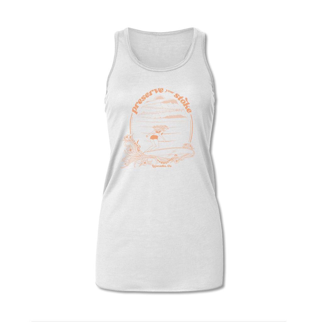 Ladies Preserve Your Stoke Flowy Racerback Tank